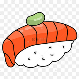 三文鱼卡通装饰海洋