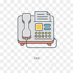 卡通传真机免抠图