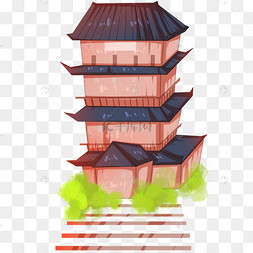 免抠元素 南昌地标插画 / 艺术字背景 / 摄影图设计模板 / ui界面插画