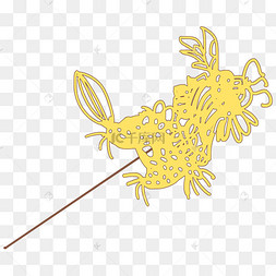 黄色糖人小吃插画