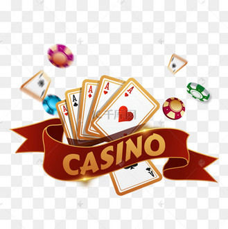 红色飘带扑克牌筹码