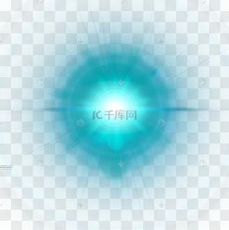 炫光青色科幻发光特效
