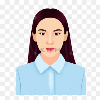 卡通女孩证件照