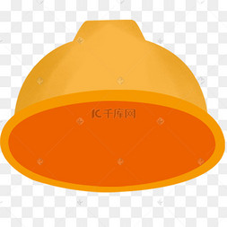 金色安全帽卡通插画