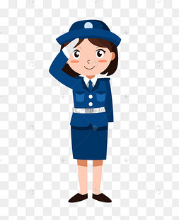 敬礼的女警察
