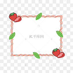粉色草莓边框