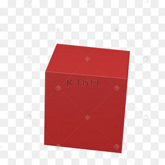 红色的正方形免抠图