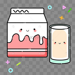 美味卡通牛奶