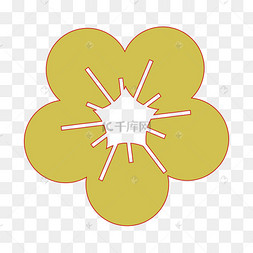卡通新年梅花图标装饰