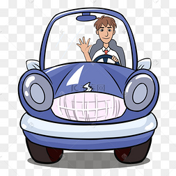 开车打招呼的男人