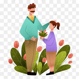 父亲节献花给父亲