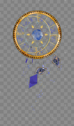 手绘星盘星象塔罗牌