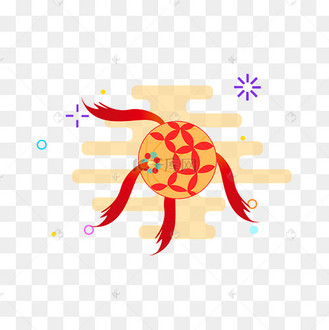 矢量手绘卡通绣球