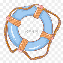 蓝色卡通救生圈