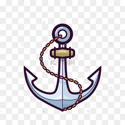 船锚插画蓝色船锚手绘纹身图手绘船锚船舵船锚海豚纹身贴图船锚剪影