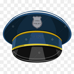 卡通蓝色警察帽子