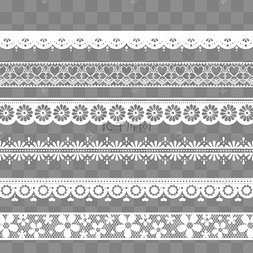 手绘简约婚礼蕾丝边框