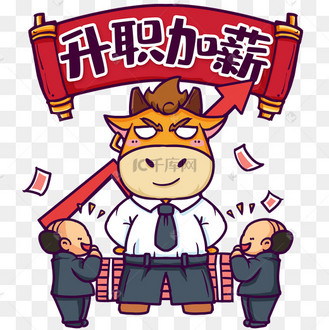黄牛升职加薪2021牛年新年横幅