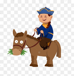 蒙古族骑马男子