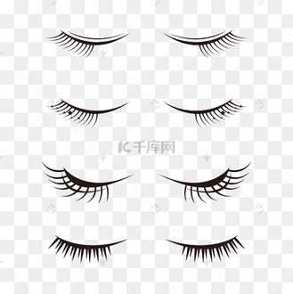 卡通矢量可爱睫毛素材