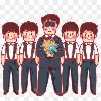 婚礼季伴郎男生伴郎团