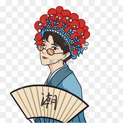 国潮风帅气男生