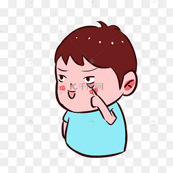 做鬼脸男孩