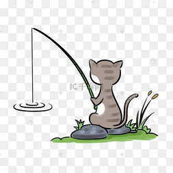 寒露习俗小猫钓鱼