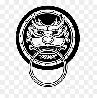 黑色老虎头门把手