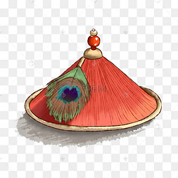 古代官帽帽子 手绘立体招聘面试招聘官手绘漫画翻译官古代官帽帽子