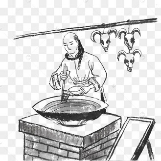 古代厨师画图片