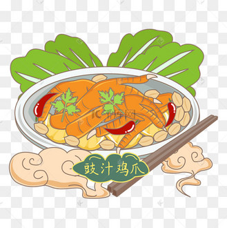 凤爪鸡爪食物矢量图