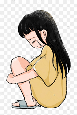 遗憾难过小女孩