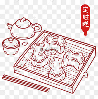 糕点线描图片_糕点线描设计图片素材大全-千库网