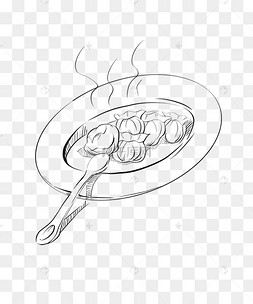 馄饨食物下载 png麻酱馄饨下载 png下载psd手绘插图美食馄饨插画下载