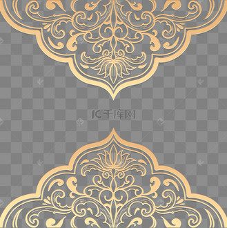 金色中式花纹边框