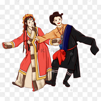 少数民族藏族情侣