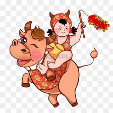 新年牛年金元宝金牛送福