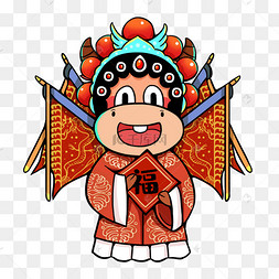 中国风卡通京剧