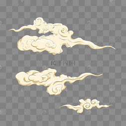 下载 png下载ai国潮渐变祥云下载 png下载psd金色长条云纹下载 png