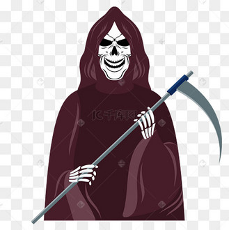 恐怖万圣节骷髅镰刀鬼