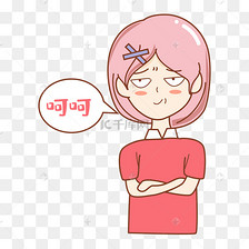 白眼女孩表情包矢量图