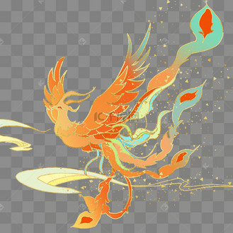 国潮飞凤凰祥云