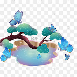 蝴蝶泉树木树枝