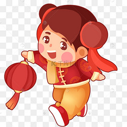 小孩子玩耍春节