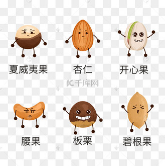 卡通拟人坚果