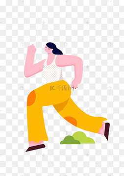 形体运动健身人物3d立体拳击健身锻炼人物打网球健身人物剪影卡通手绘