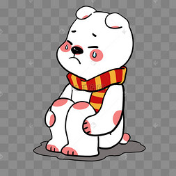 白熊哭泣表情包