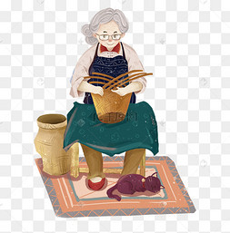 彩色简单风格祖父母created with snap正版老爷爷用户头像素材created