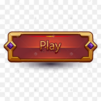 红色游戏按钮标题框